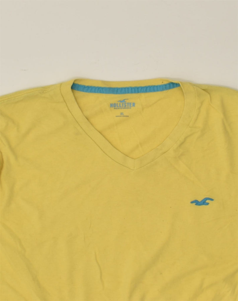 HOLLISTER Mens T-Shirt Top XL Yellow Cotton | Vintage Hollister | Thrift | Second-Hand Hollister | Used Clothing | Messina Hembry 