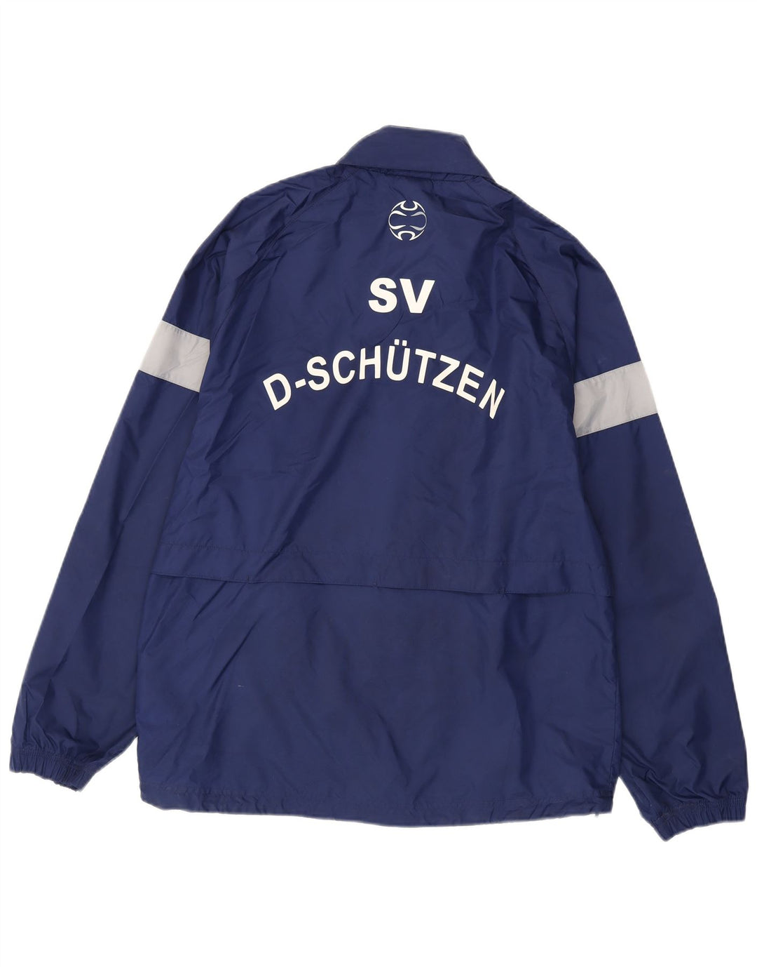 Adidas Mens Graphic Rain Jacket UK 38/40 Medium Navy Blue Colourblock