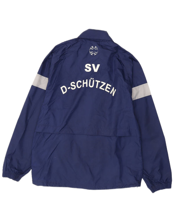 Adidas Mens Graphic Rain Jacket UK 38/40 Medium Navy Blue Colourblock
