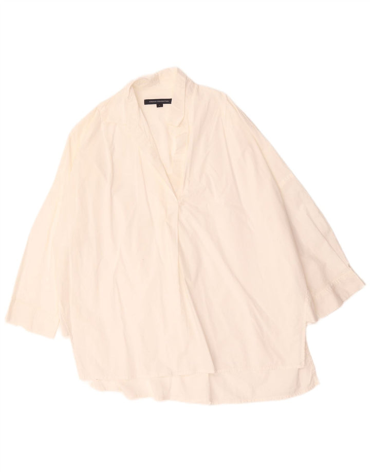 French Connection Womens 3/4 Sleeve Pullover Shirt UK 16 Large White