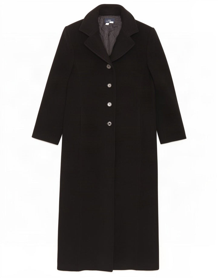 Zara Womens Overcoat EU 42 Large Black Wool