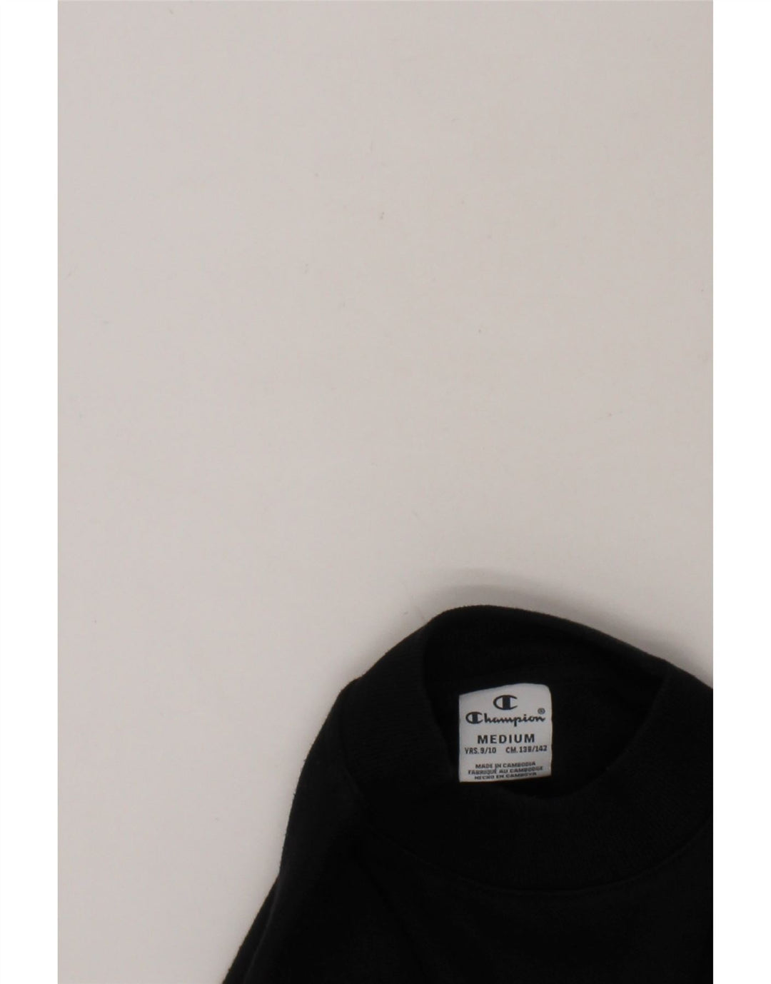 CHAMPION Boys Graphic Sweatshirt Jumper 9-10 Years Medium  Black Cotton Vintage Champion and Second-Hand Champion from Messina Hembry 
