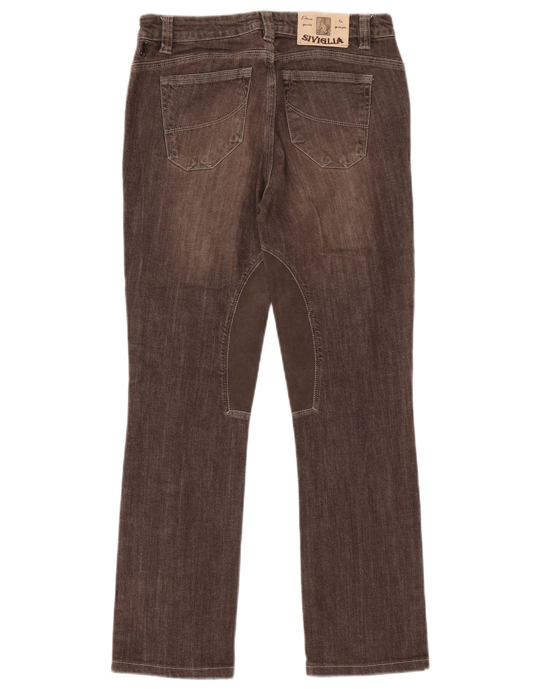 SIVIGLIA Womens Straight Jeans W30 L27 Brown Cotton