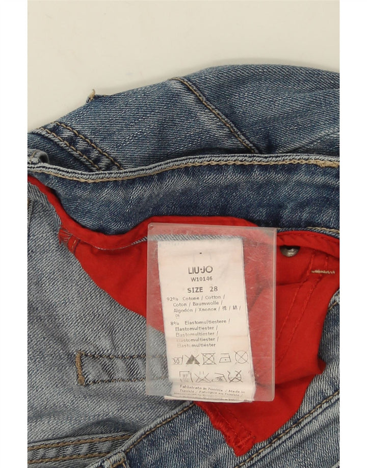 LIU JO Womens Straight Jeans W28 L30 Blue Cotton