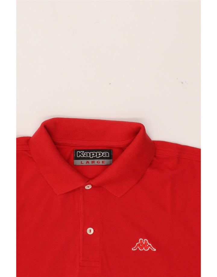 KAPPA Mens Polo Shirt Large Red Cotton Vintage Kappa and Second-Hand Kappa from Messina Hembry 