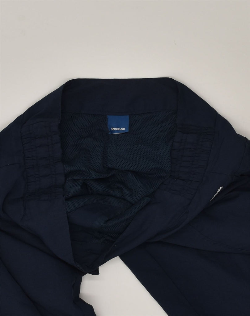 REEBOK Mens Tracksuit Trousers Medium Navy Blue Polyester | Vintage Reebok | Thrift | Second-Hand Reebok | Used Clothing | Messina Hembry 