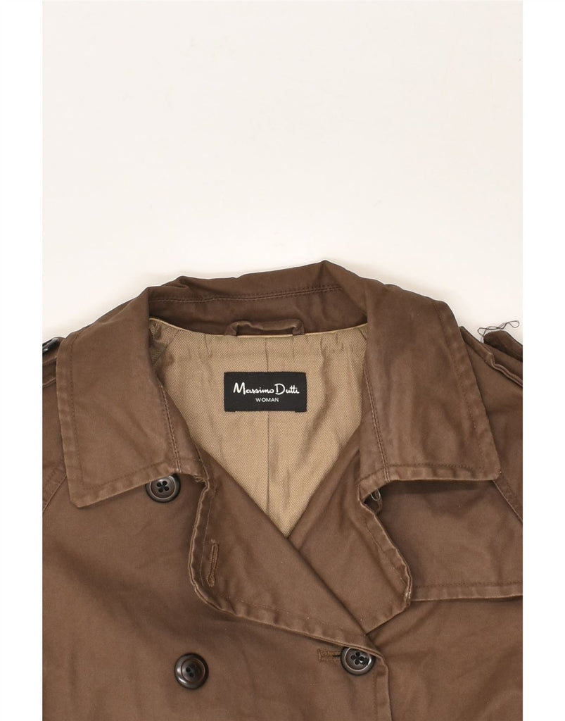 MASSIMO DUTTI Womens Double Breasted Military Jacket UK 10 Small Brown | Vintage Massimo Dutti | Thrift | Second-Hand Massimo Dutti | Used Clothing | Messina Hembry 