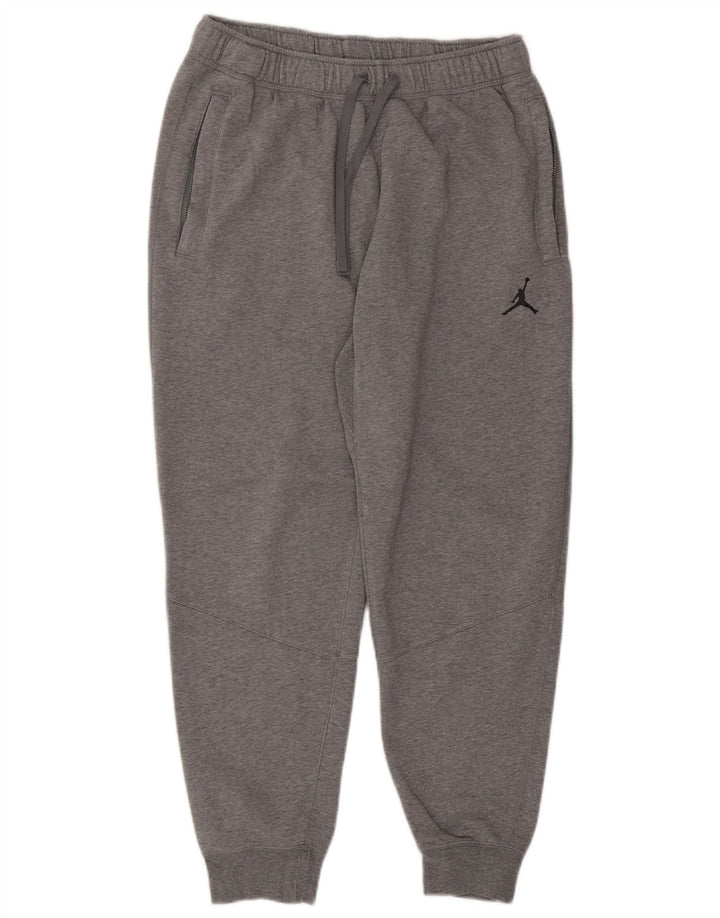 Jordan Mens Tracksuit Trousers Joggers Medium  Grey Cotton