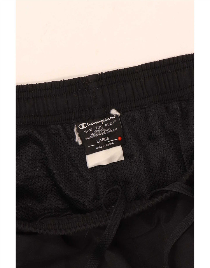 Champion Mens Graphic Tracksuit Trousers Large Black
