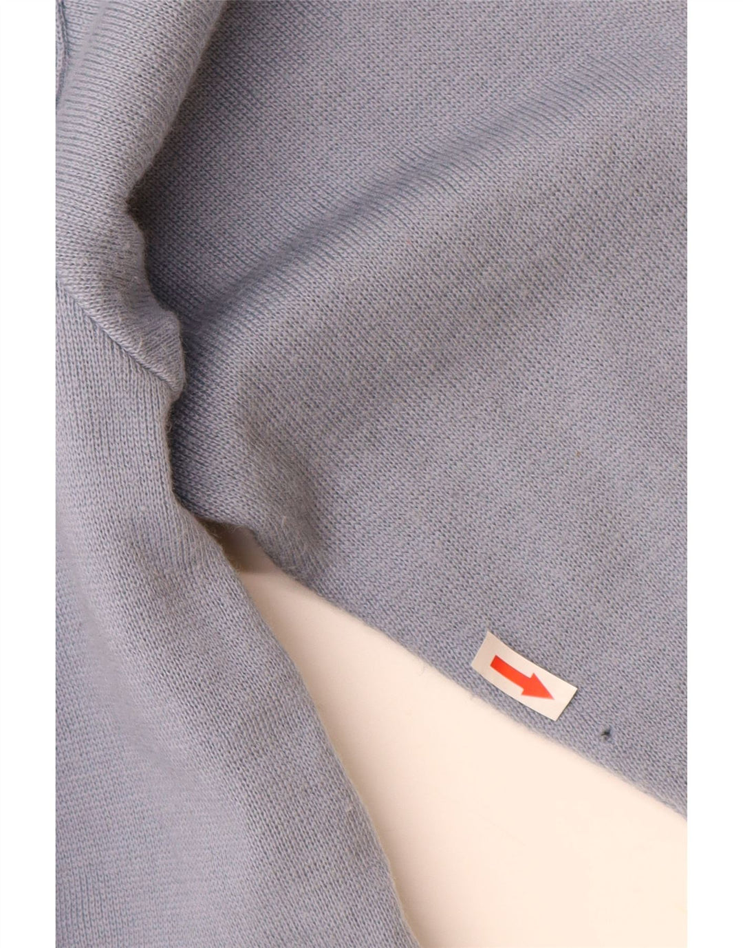 Gabicci Mens V-Neck Jumper Sweater Medium Blue Striped Wool