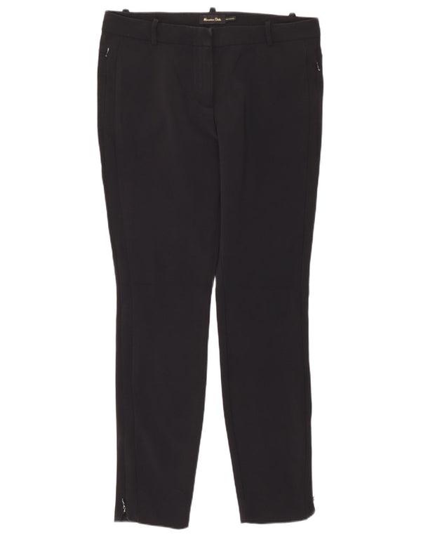 Massimo Dutti Womens Skinny Trousers W30 L28 Black Polyamide