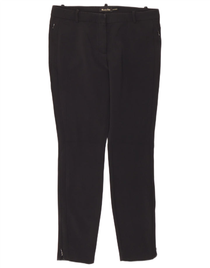 Massimo Dutti Womens Skinny Trousers W30 L28 Black Polyamide