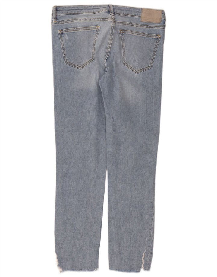 Zara Womens Distressed Slim Jeans EU 38 Small W28 L26 Blue
