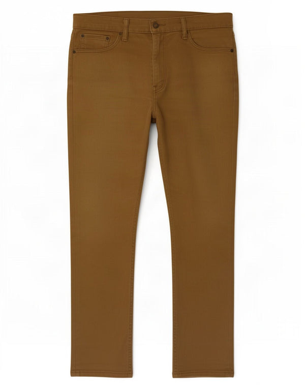 Levi's Mens 513 Slim Straight Jeans W33 L30 Brown Cotton