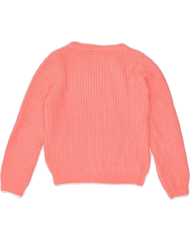 TOM TAILOR Girls Graphic Boat Neck Jumper Sweater 9-10 Years Pink Cotton | Vintage Tom Tailor | Thrift | Second-Hand Tom Tailor | Used Clothing | Messina Hembry 