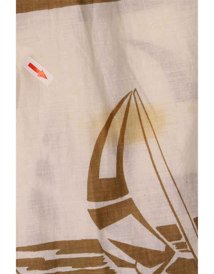 Marc Aurel Womens Graphic See Through Midi Skirt W30 Medium Brown Striped
