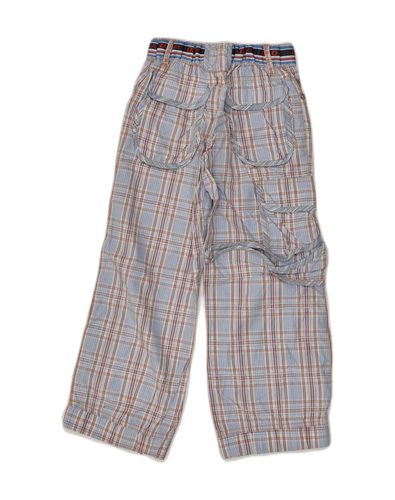 DOLCE & GABBANA Boys Wide Leg Cargo Trousers 5-6 Years W20 L21 Blue Check | Vintage Dolce & Gabbana | Thrift | Second-Hand Dolce & Gabbana | Used Clothing | Messina Hembry 