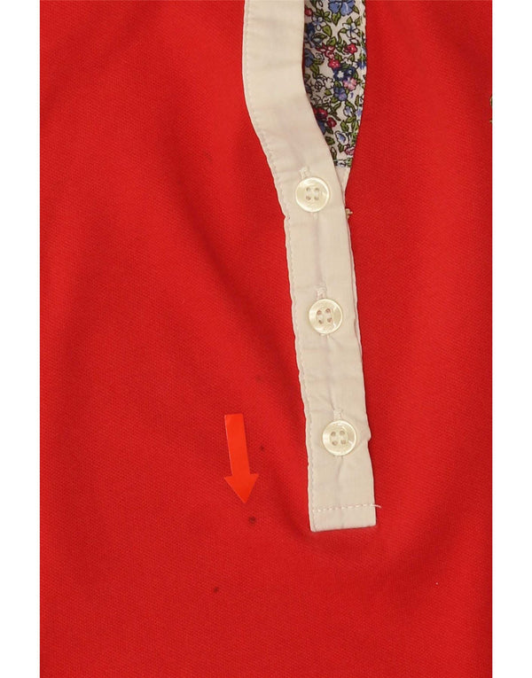 Fay Girls Rugby Polo Shirt 13-14 Years XL Red Cotton