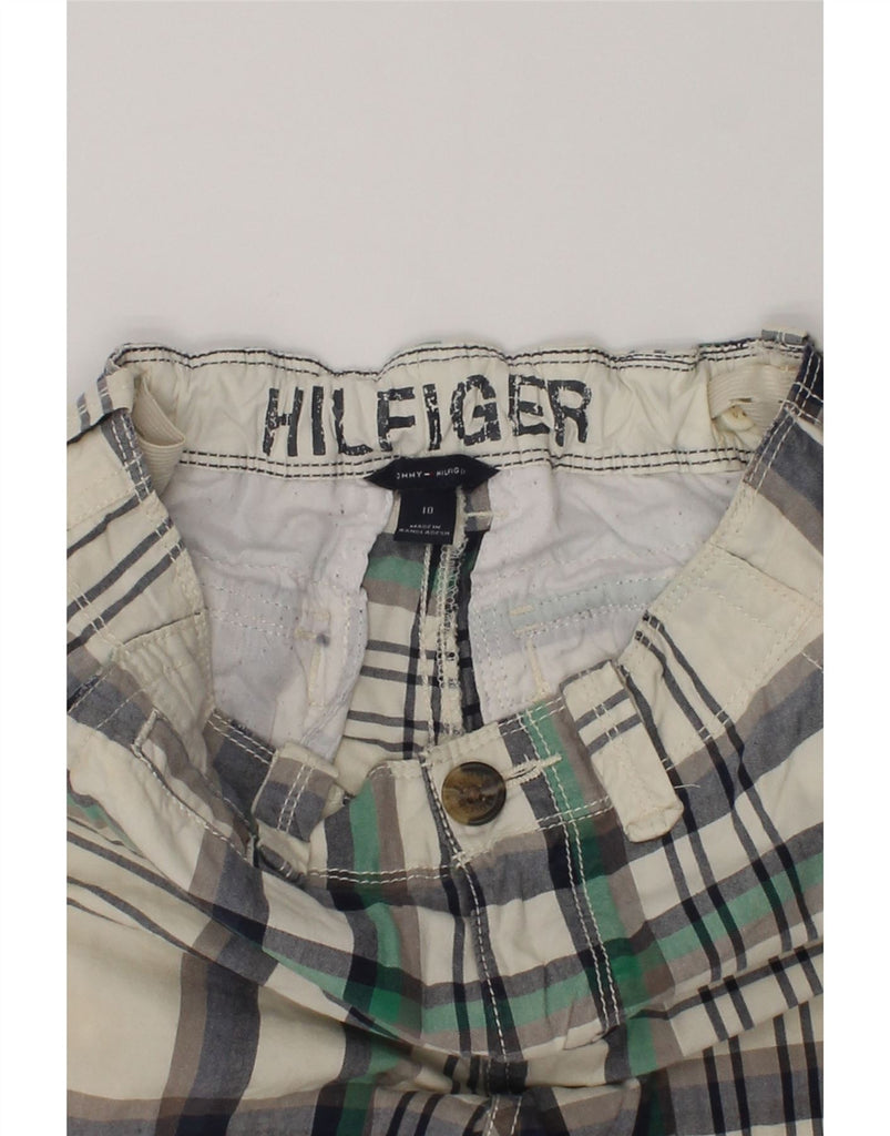 TOMMY HILFIGER Boys Chino Shorts 9-10 Years W26 Multicoloured Check Cotton | Vintage Tommy Hilfiger | Thrift | Second-Hand Tommy Hilfiger | Used Clothing | Messina Hembry 