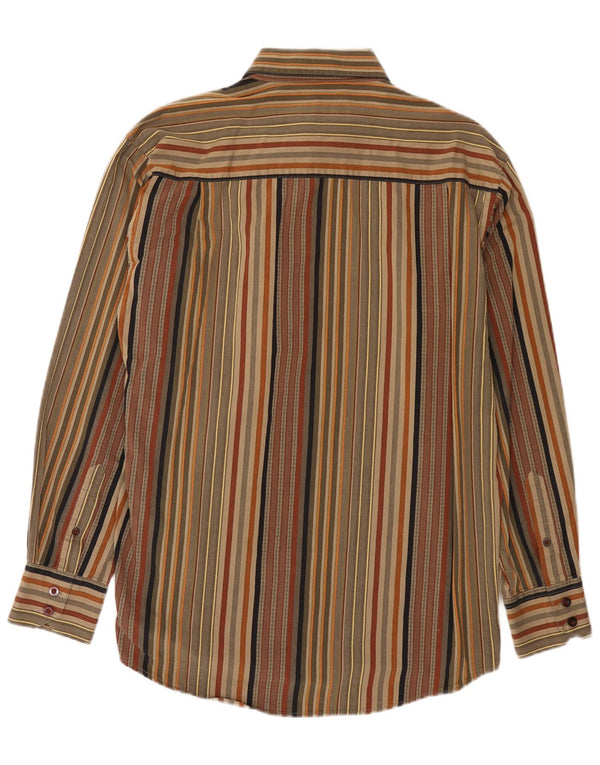 Cotton Reel Mens Regular Fit Shirt Medium Green Striped
