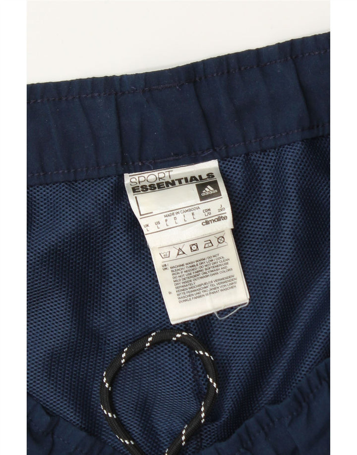 Adidas Mens Climalite Sport Shorts Large  Navy Blue Polyester