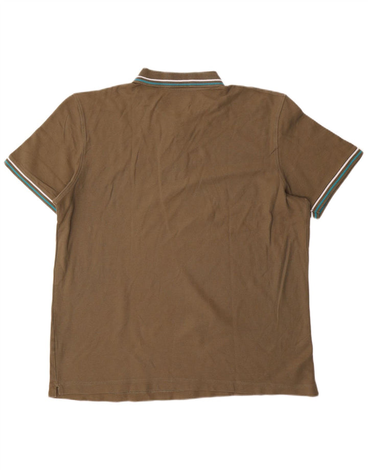 Lotto Mens Polo Shirt XL Khaki Cotton