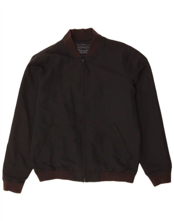Levi's Mens Bomber Jacket UK 38 Medium Black Polyamide
