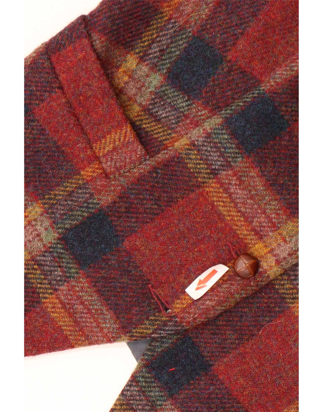 Vintage Womens Waistcoat IT 46 Large Red Plaid Wool