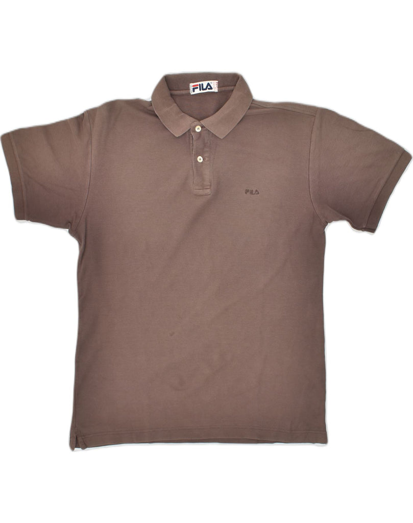 FILA Mens Polo Shirt Small Brown Cotton | Vintage Fila | Thrift | Second-Hand Fila | Used Clothing | Messina Hembry 