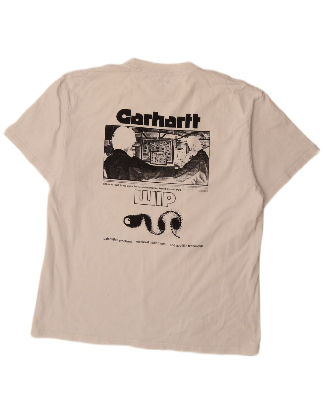 Carhartt Mens Graphic T-Shirt Top XL White Cotton