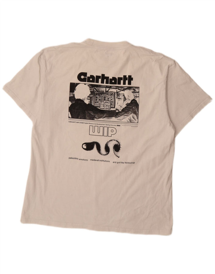 Carhartt Mens Graphic T-Shirt Top XL White Cotton