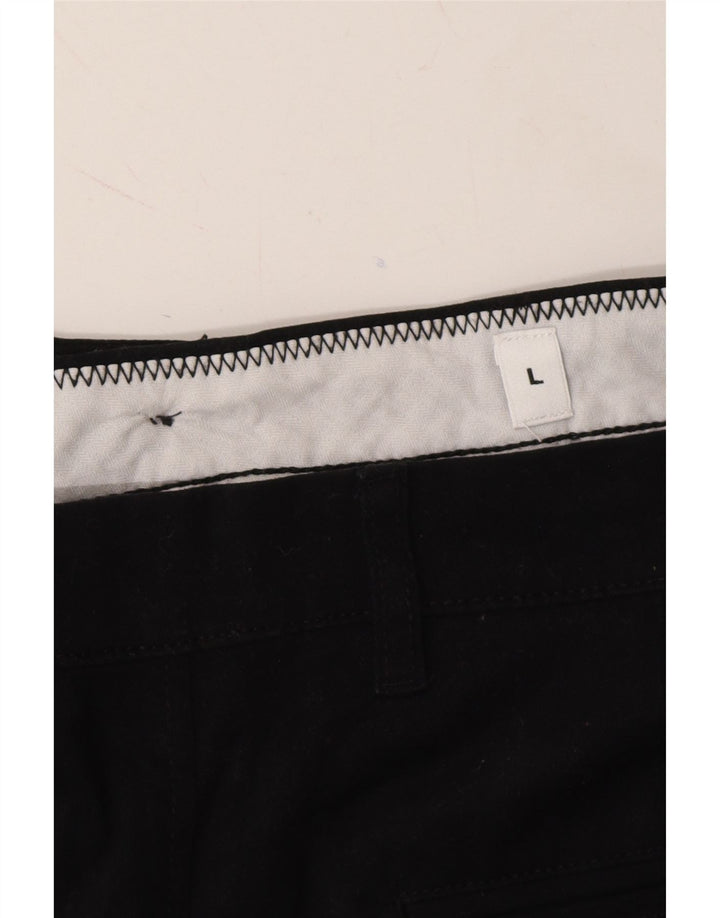 JACK & JONES Mens Chino Shorts Large W36 Black Cotton Vintage Jack & Jones and Second-Hand Jack & Jones from Messina Hembry 