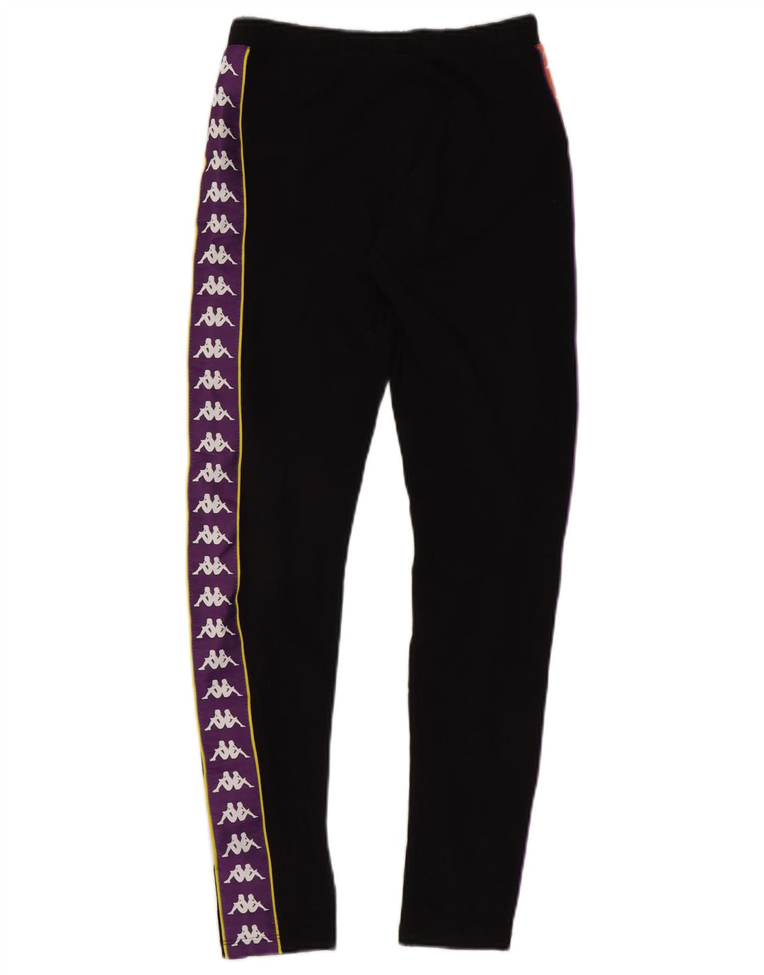 Kappa Womens Graphic Leggings UK 10 Small Black Colourblock