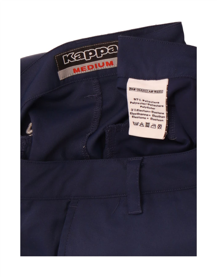 KAPPA Mens Straight Chino Trousers Medium W32 L29 Navy Blue Polyester