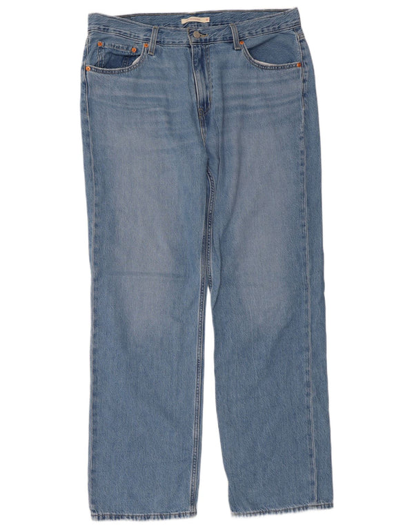 Levi's Womens Low Pro Straight Jeans W32 L31 Blue Cotton