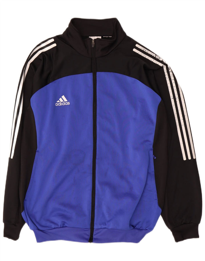 Adidas Mens Tracksuit Top Jacket XL Blue Colourblock