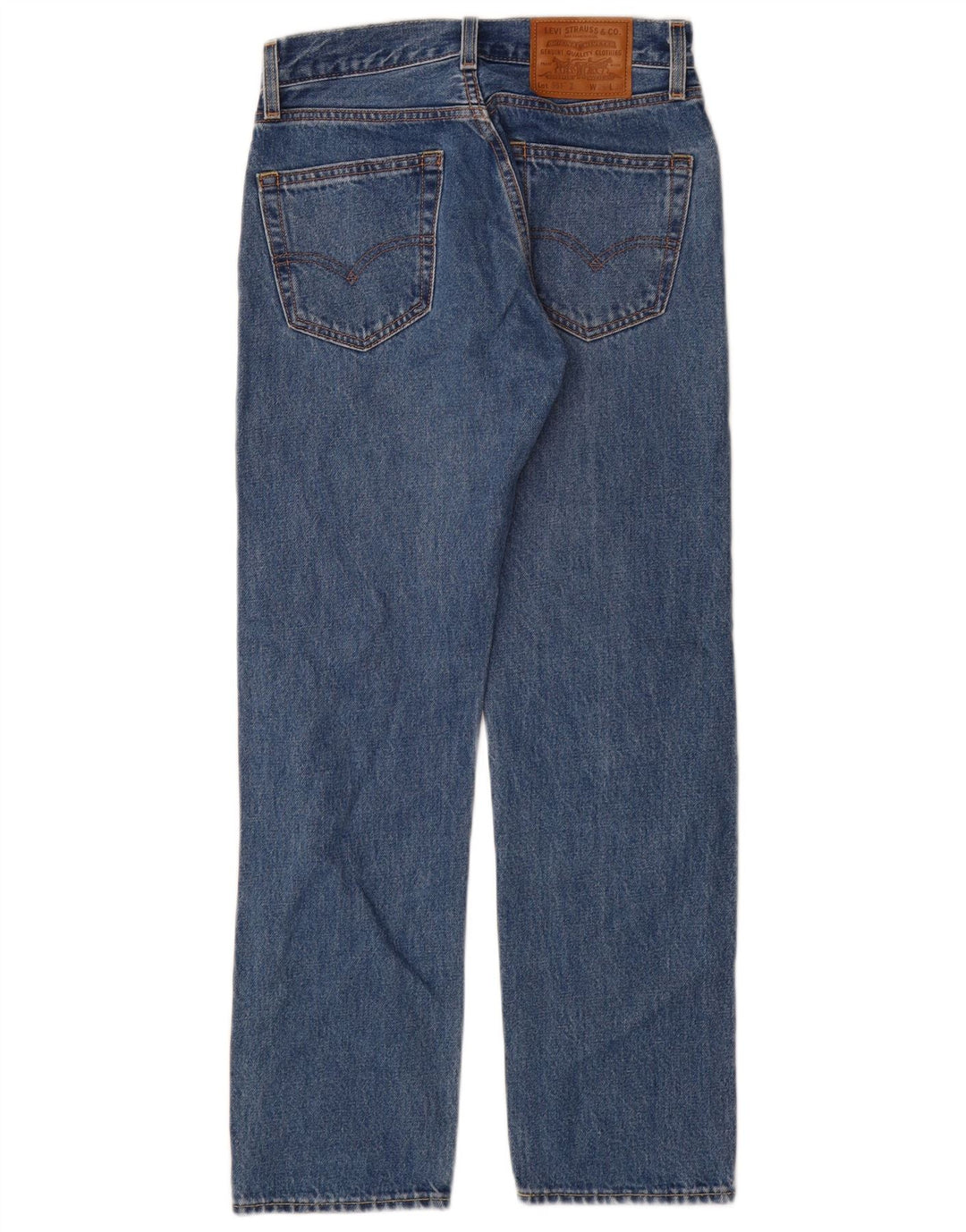 Levi's Womens 551 Straight Jeans W26 L30 Blue Cotton