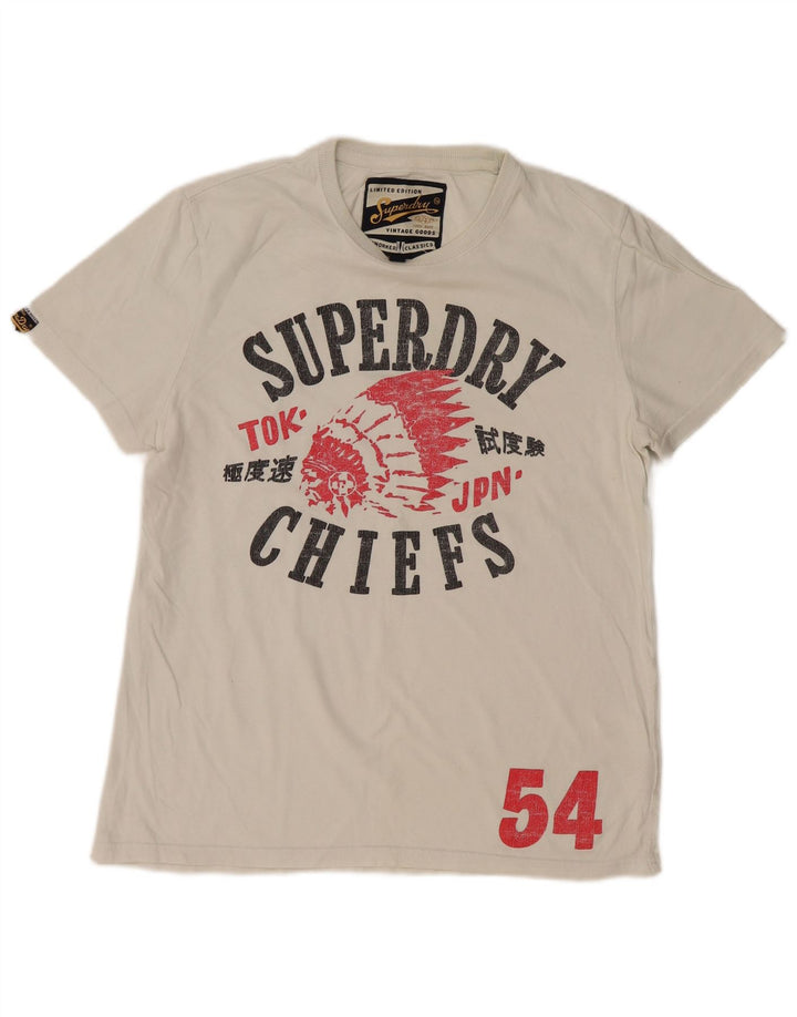 Superdry Mens Graphic T-Shirt Top Large White