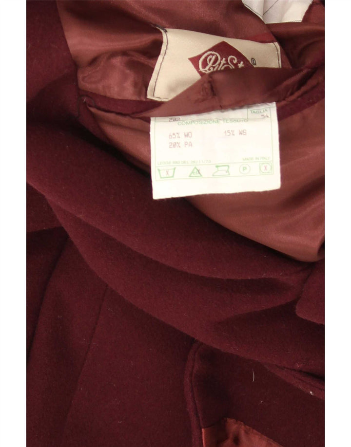 Pit Stop Mens 2 Button Blazer Jacket IT 54 2XL Burgundy Wool