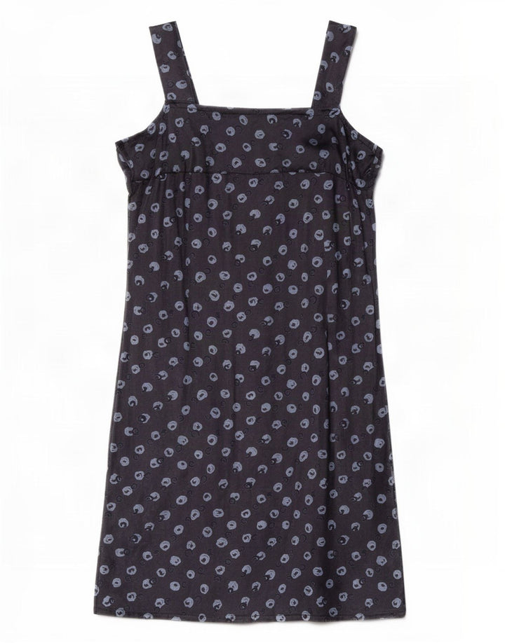 Benetton Womens Abstract Pattern Sundress UK 6 XS Navy Blue