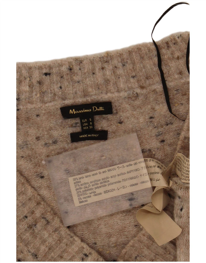 Massimo Dutti Womens Long Sleeve Jumper Dress UK 10 Small Grey Flecked