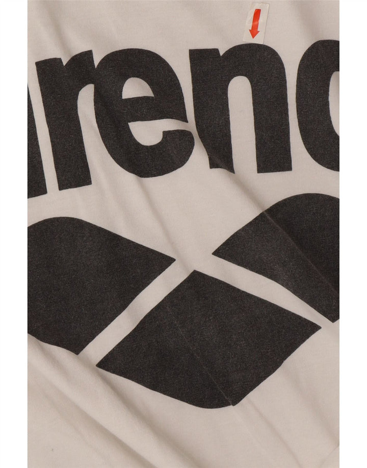Arena Mens Graphic T-Shirt Top Medium White Cotton