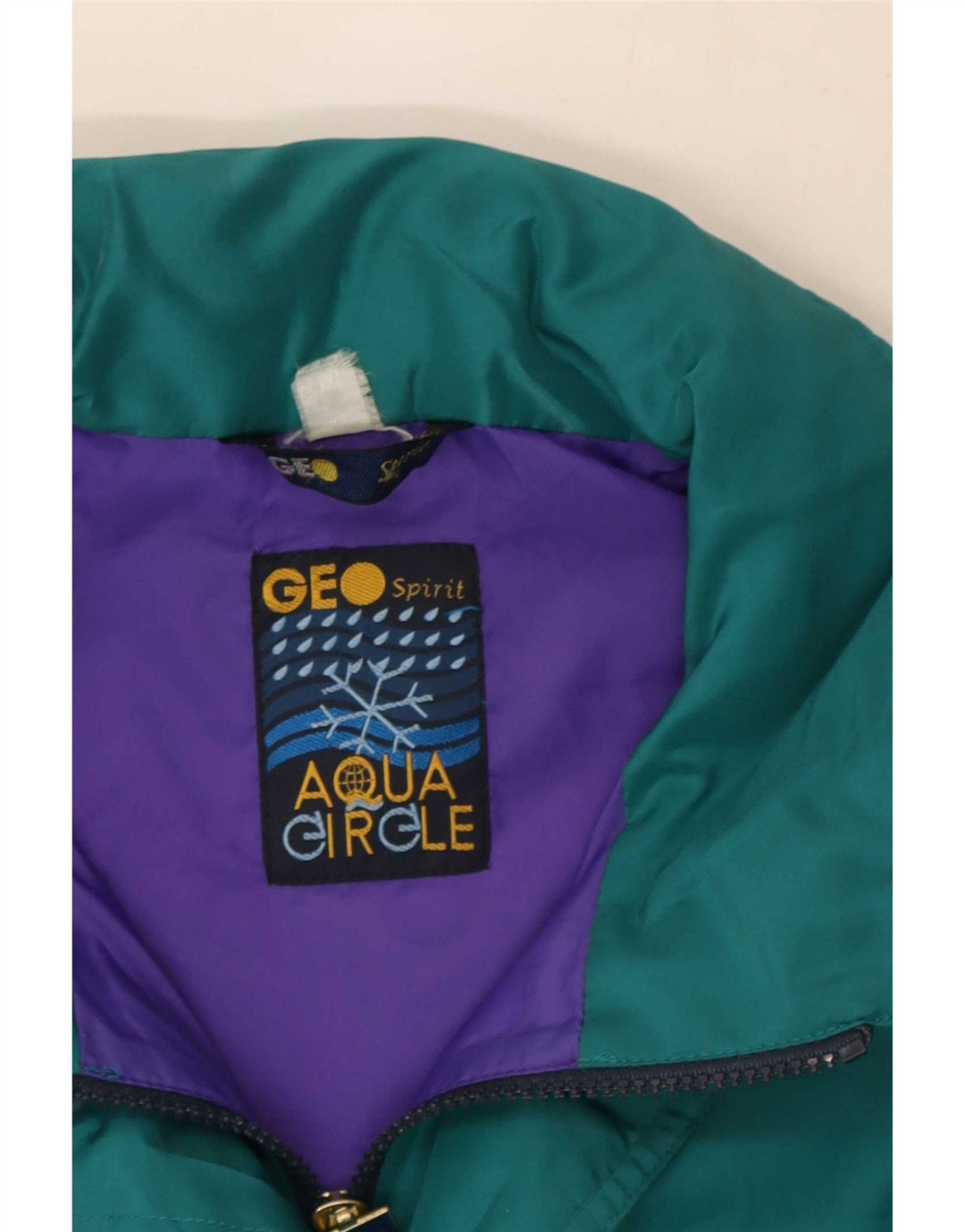 Geo Spirit Mens Hooded Rain Jacket UK 40 Large Green Polyester