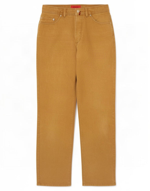 Pierre Cardin Mens Straight Jeans W34 L34 Brown Cotton