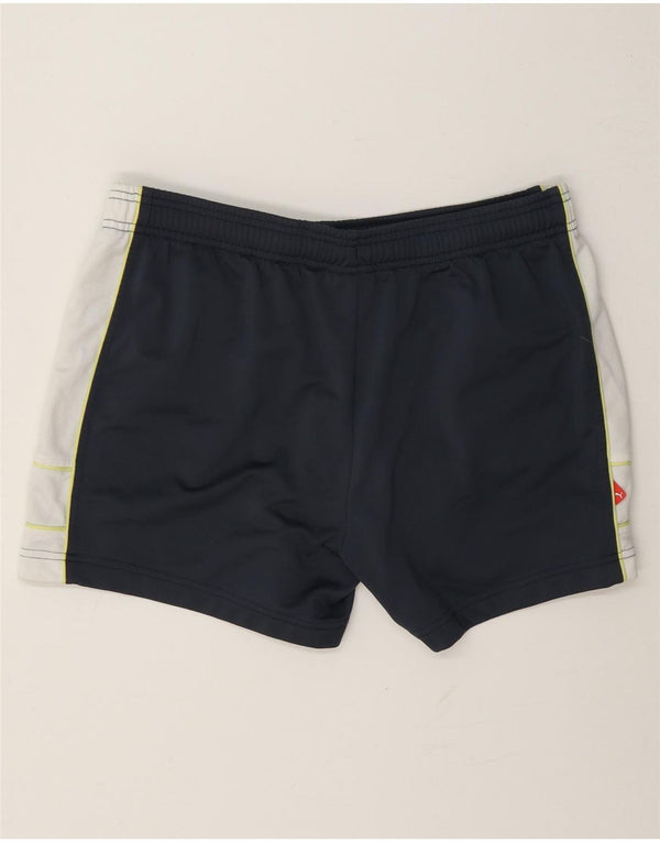 Puma Womens Sport Shorts UK 16 Large Navy Blue Colourblock