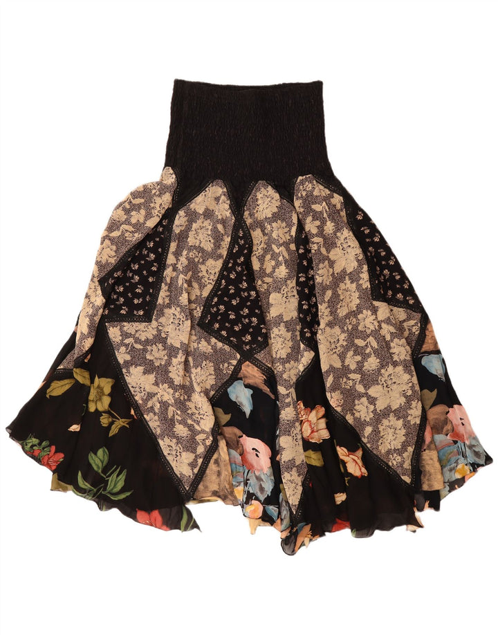 Vintage Womens Asymmetric Gypsy Skirt W30 Medium Multicoloured Patchwork