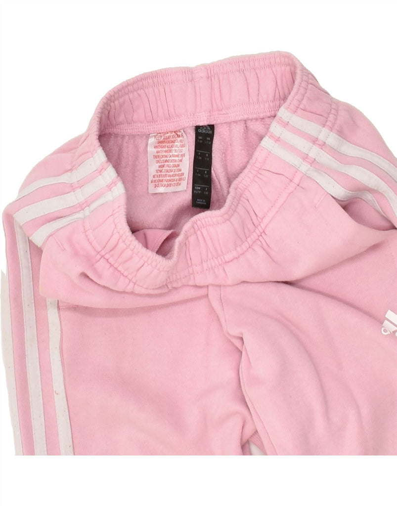 ADIDAS Girls Tracksuit Trousers Joggers 7-8 Years Pink Cotton | Vintage Adidas | Thrift | Second-Hand Adidas | Used Clothing | Messina Hembry 