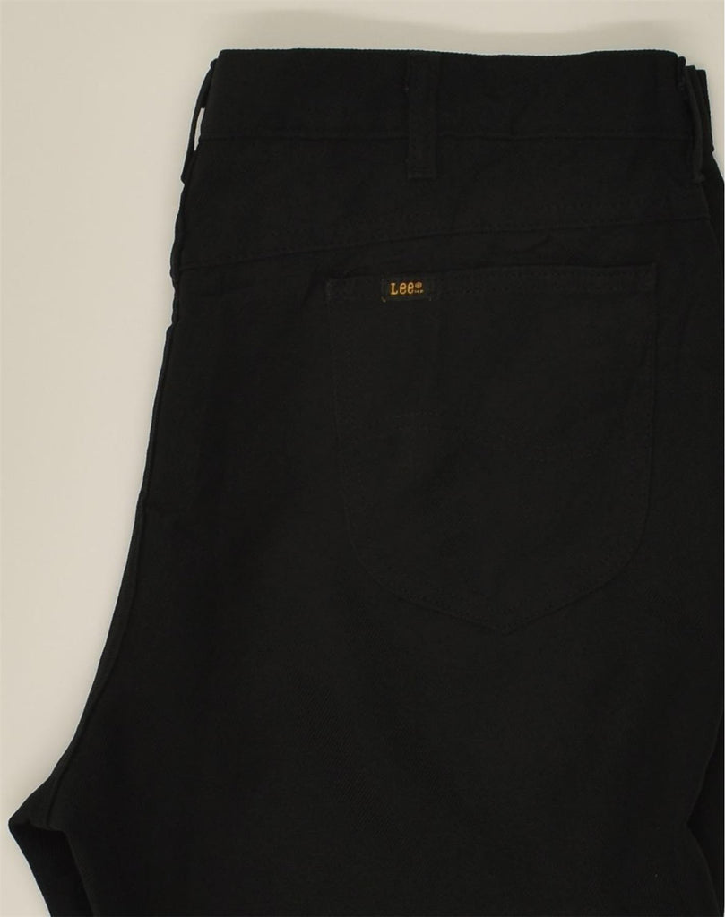 LEE Mens Straight Casual Trousers W40 L32  Black Polyester | Vintage Lee | Thrift | Second-Hand Lee | Used Clothing | Messina Hembry 