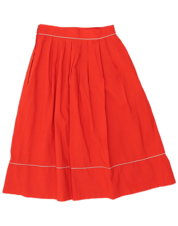 Vintage Womens High Waist A-Line Skirt EU 38 Medium W26 Red