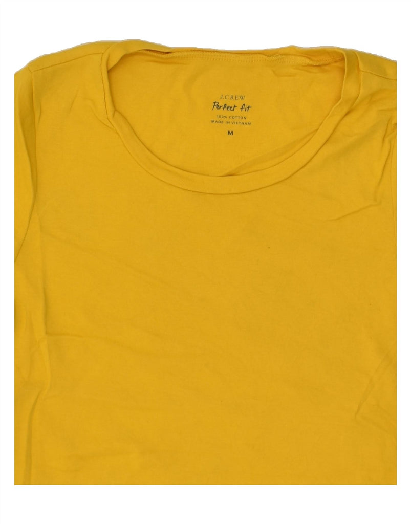 J. CREW Womens Perfect Fit T-Shirt Top UK 12 Medium Yellow Cotton | Vintage J. Crew | Thrift | Second-Hand J. Crew | Used Clothing | Messina Hembry 